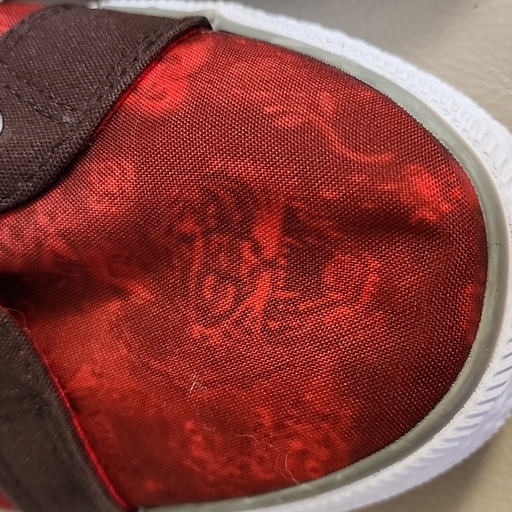 Ed Hardy Men's Red Jet Patterned Sneakers Size 11 Preowned - Picture 3 of 12